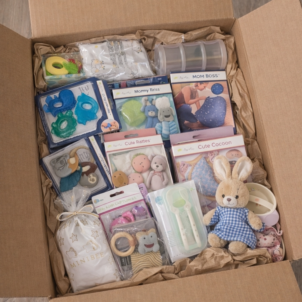 baby surprise box with 15 items